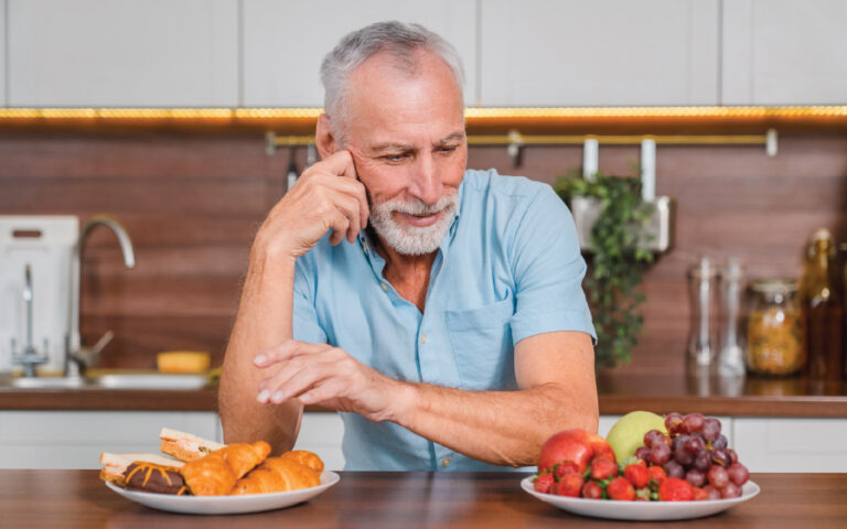 Man deciding lifestyle changes